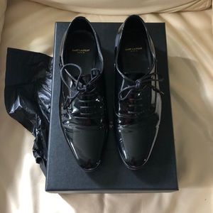 Saint Laurent calfskin patent lulu oxfords